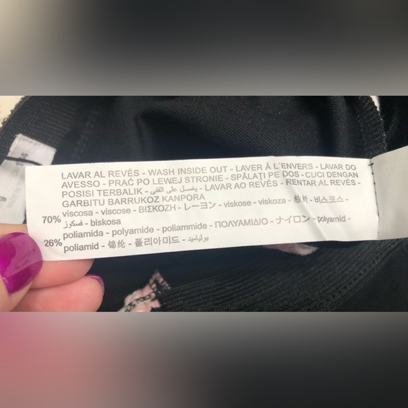 Zara kids black leggings with pink/white stripes, size 9 years (134 cm) - Picture 11 of 14